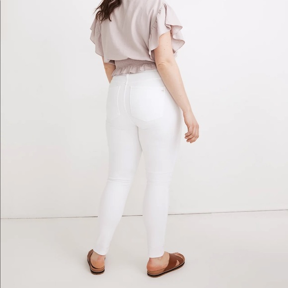 MADEWELL JEANS NWT | Madewell curvy high rise skinny in pure white | size 30 - Picture 3 of 8